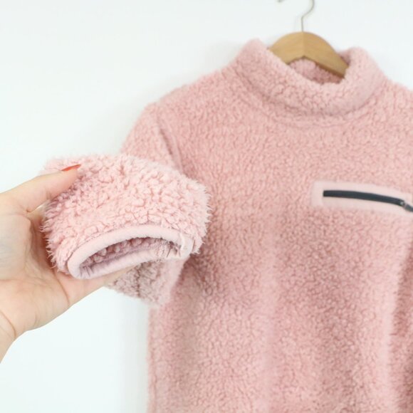 *Jockey Fleece Pink Mock Neck Sweater - Picture 5 of 7